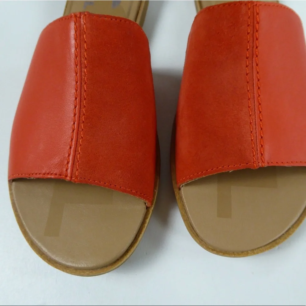 Sorel Ella II Block Suede Leather Slide Sandal NIB Signal Red - Picture 6 of 8